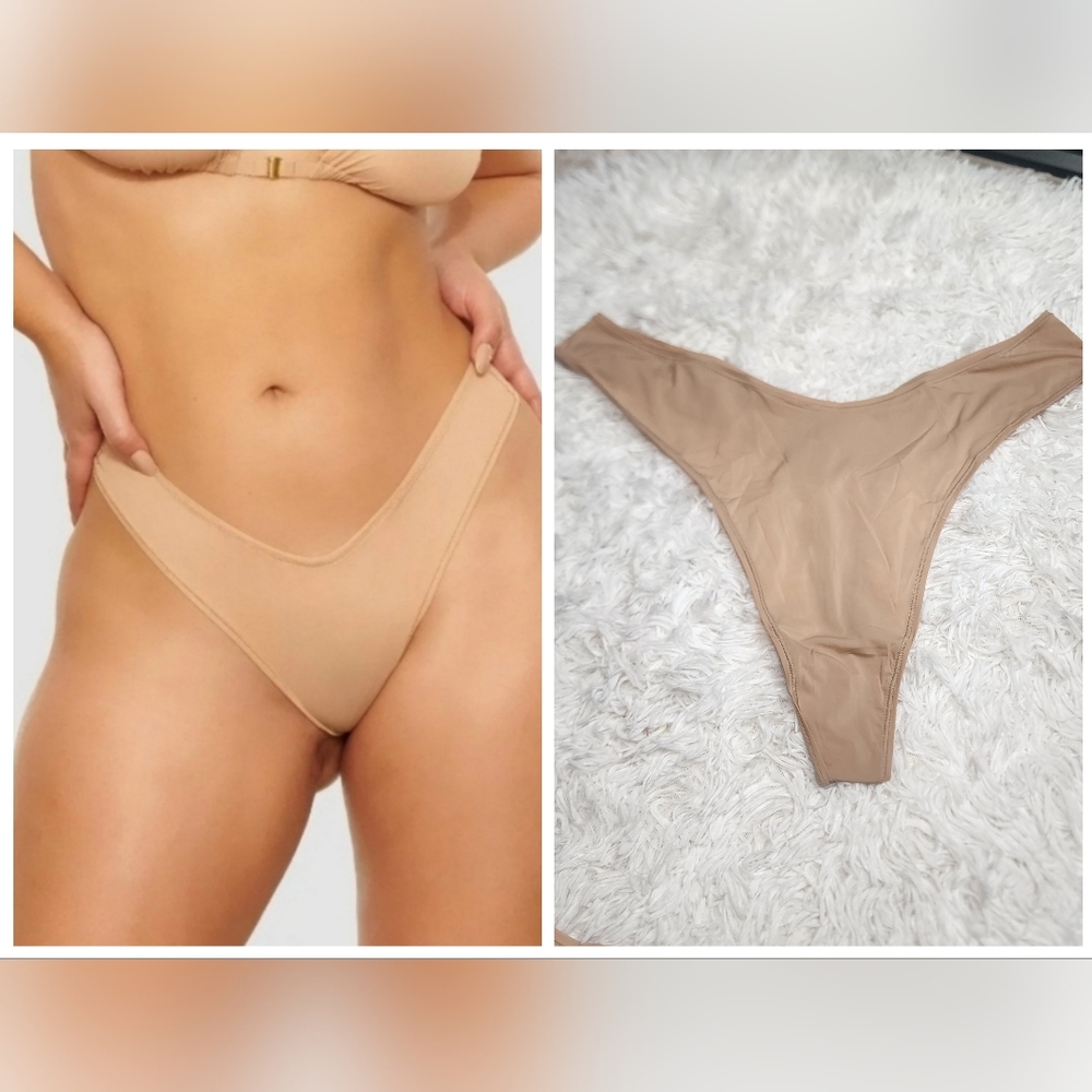 Skims JELLY SHEER DIPPED THONG/4X/NWT